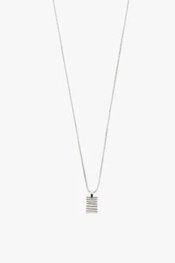 Pilgrim Jemma Silver Plated Textured Pendant Necklace