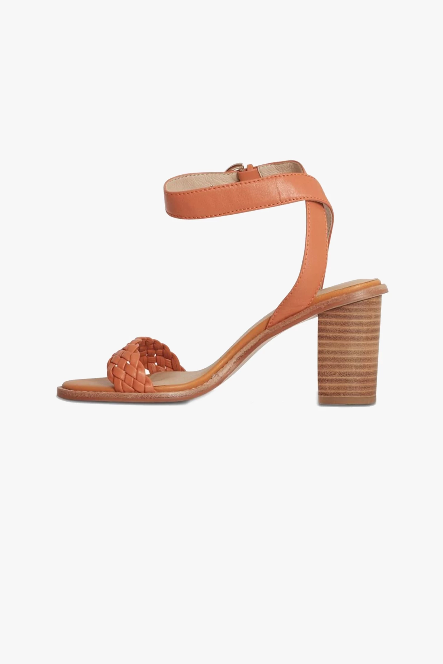 Makena Nude Leather Braided Heel 5 Makena Nude Leather Braided Heel - Image 3