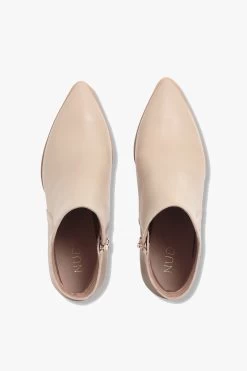 NUDE Marlee Mid Heel Bone Ankle Boot 7 NUDE Marlee Mid Heel Bone Ankle Boot -Fashion Clothing Store marleenudeboots