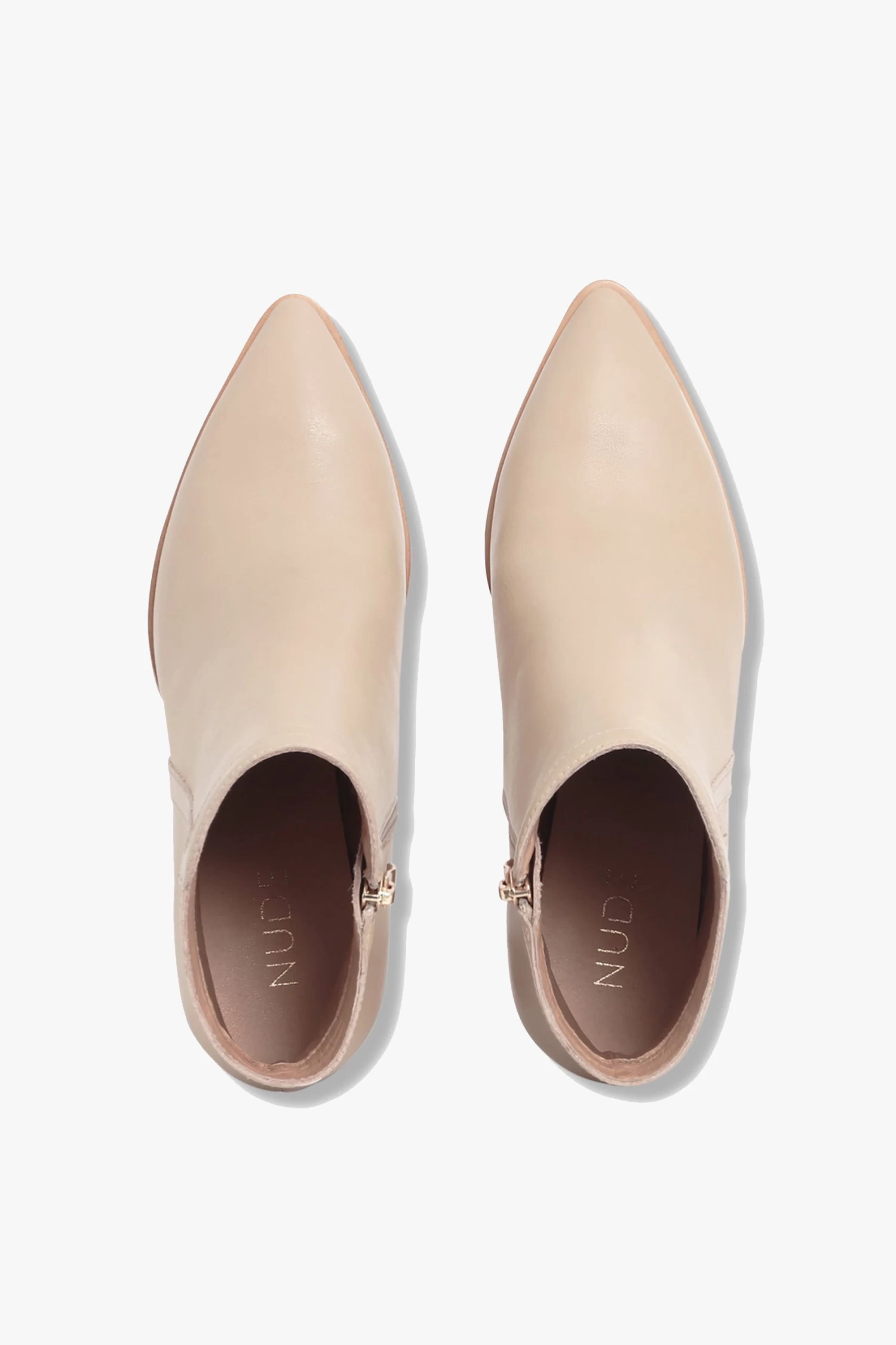 NUDE Marlee Mid Heel Bone Ankle Boot 5 NUDE Marlee Mid Heel Bone Ankle Boot - Image 3