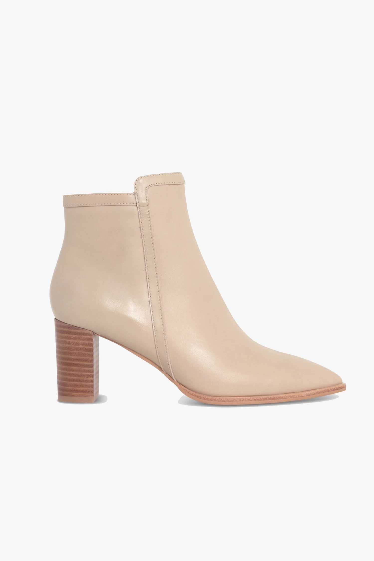 NUDE Marlee Mid Heel Bone Ankle Boot 3 NUDE Marlee Mid Heel Bone Ankle Boot