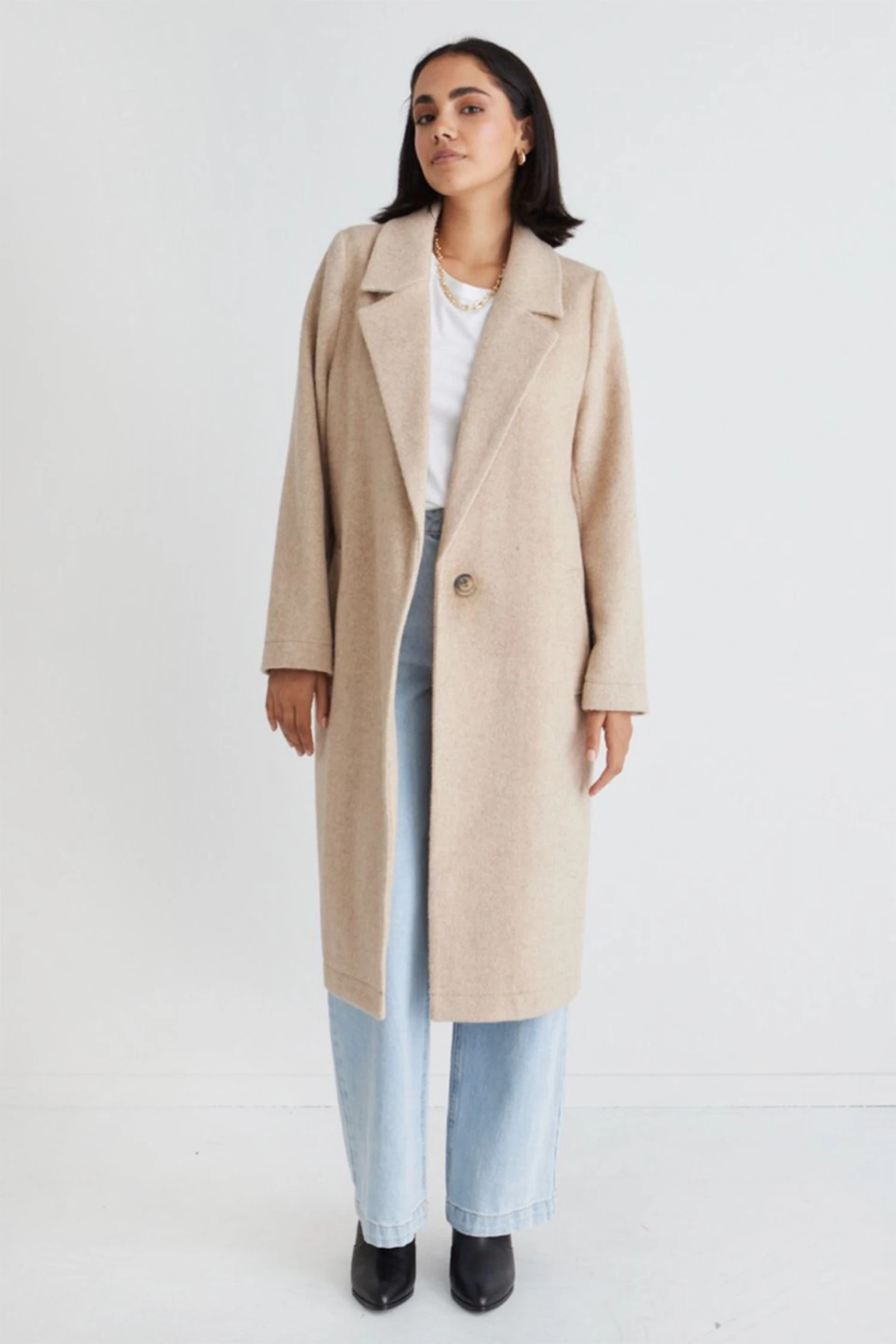 Marlo Oat Felted Coat 5 Marlo Oat Felted Coat - Image 3