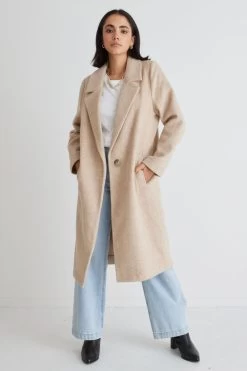 Marlo Oat Felted Coat