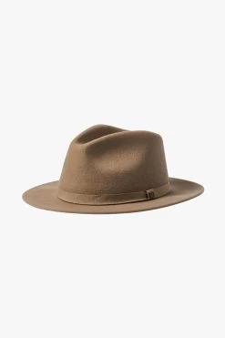 Brixton Messer Sand Packable Wool Felt Fedora Hat