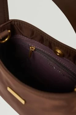 Mini Antonia Auburn Recycled Nylon Crossbody Bag -Fashion Clothing Store mini antonia bag espresso3 1800x1800 1 1