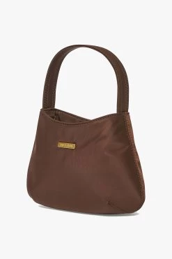 Mini Antonia Auburn Recycled Nylon Crossbody Bag -Fashion Clothing Store miniantoniaespresso