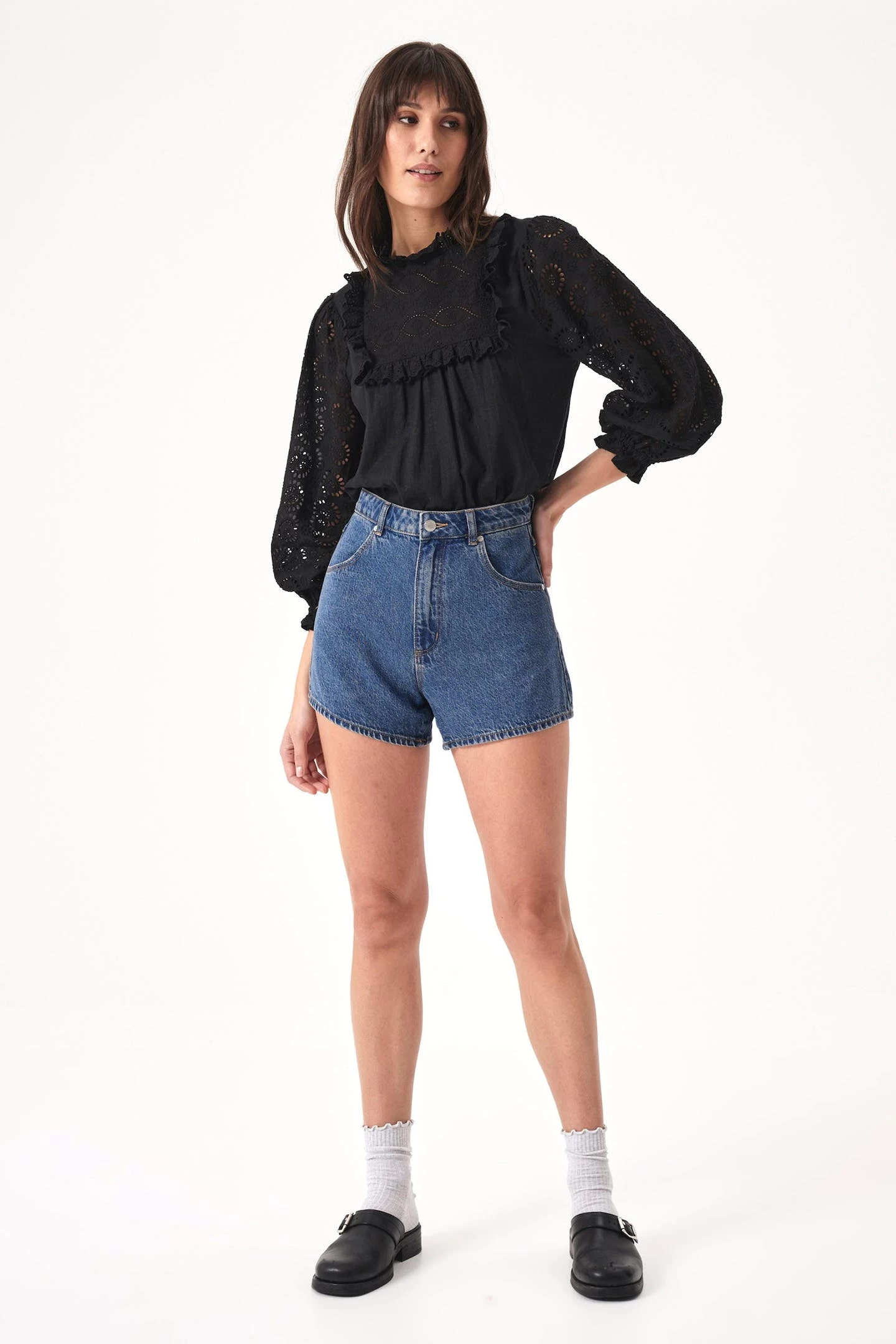 Mirage Vintage Blue Lyocell Denim Short 5 Mirage Vintage Blue Lyocell Denim Short - Image 3