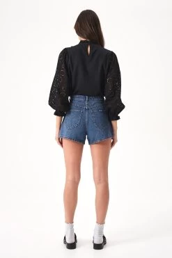 Mirage Vintage Blue Lyocell Denim Short 13 Mirage Vintage Blue Lyocell Denim Short -Fashion Clothing Store mirage short lyocell pacific r33s07 6936 mid vintage blue 4