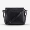 The Ascendants Black Shoulder Bag With Chunky Zips 2 The Ascendants Black Shoulder Bag With Chunky Zips -Fashion Clothing Store newgreyimg bag the ascendants black pebble front