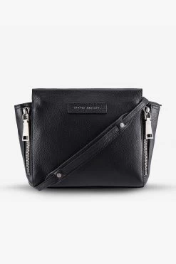The Ascendants Black Shoulder Bag With Chunky Zips