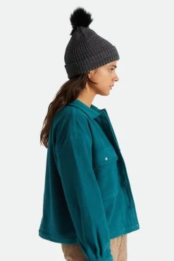 Brixton Alison Black Grey Beanie With Pompom -Fashion Clothing Store o5qwu3uo6gioy7pci2xo 1