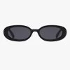 Le Specs Outta Love Oval Black Smoke Lens Sunglasses 1 Le Specs Outta Love Oval Black Smoke Lens Sunglasses -Fashion Clothing Store outtaloveblackg lasseds