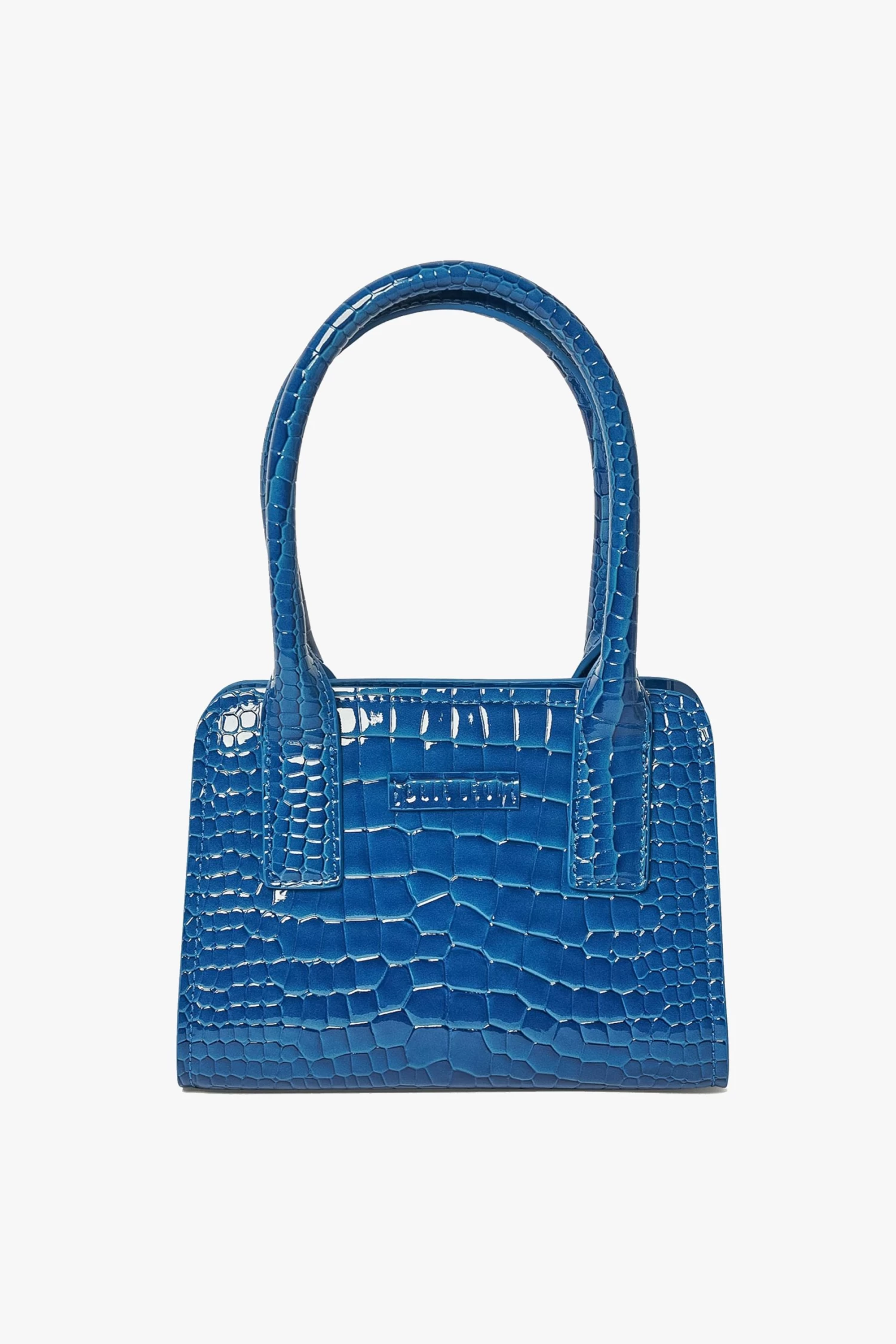Paloma Cobalt Croc Recycled PU Mini Tote Crossbody Bag 3 Paloma Cobalt Croc Recycled PU Mini Tote Crossbody Bag