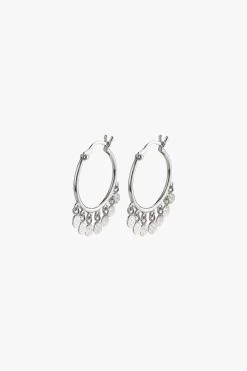 Pilgrim Panna Silver Charm Hoop Earrings 7 Pilgrim Panna Silver Charm Hoop Earrings -Fashion Clothing Store pannasilverearrings