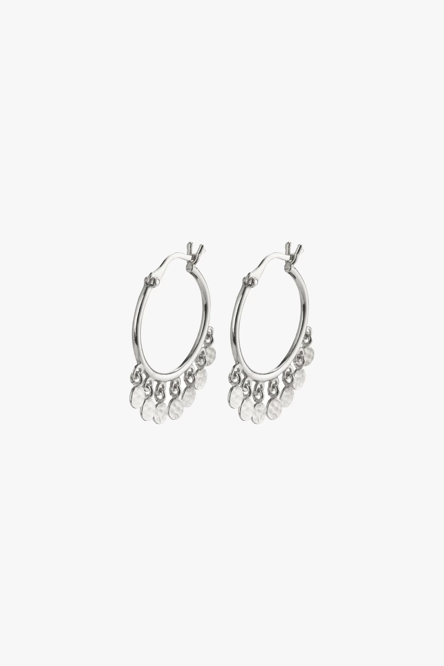 Pilgrim Panna Silver Charm Hoop Earrings 3 Pilgrim Panna Silver Charm Hoop Earrings