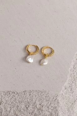 Lila Pearl 18k Gold Plated 925 Sterling Silver Base 1.3cm Huggie Earrings -Fashion Clothing Store pearl drop earrings gold 1800x1800 a30ae676 1564 46ba a7ca 6ab86f2d5b7b