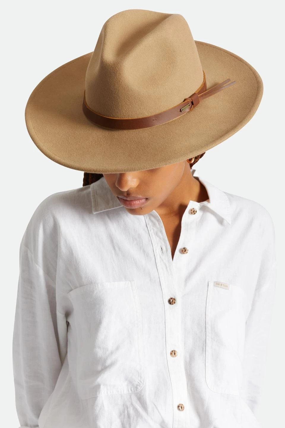 Brixton Field Proper Timberwolf Taupe Wool Felt Hat 4 Brixton Field Proper Timberwolf Taupe Wool Felt Hat - Image 2