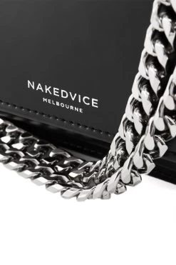 The Regis Silver Chain Side Bag Black 13 The Regis Silver Chain Side Bag Black -Fashion Clothing Store regis silver 1