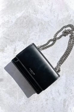 The Regis Silver Chain Side Bag Black 15 The Regis Silver Chain Side Bag Black -Fashion Clothing Store regis silver 4