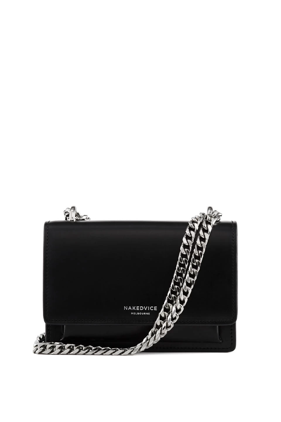 The Regis Silver Chain Side Bag Black 3 The Regis Silver Chain Side Bag Black
