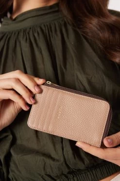 Winona Taupe Leather Card Holder 10 Winona Taupe Leather Card Holder -Fashion Clothing Store sabenss23winonataupe1 5000x 1 1