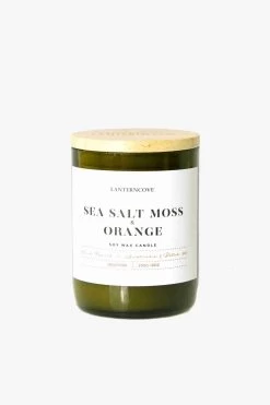 Jade Sea Salt Moss + Orange 255g 60hr Candle In Green Recycled Bottle