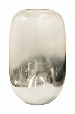 Silver Dipped Glass Vase