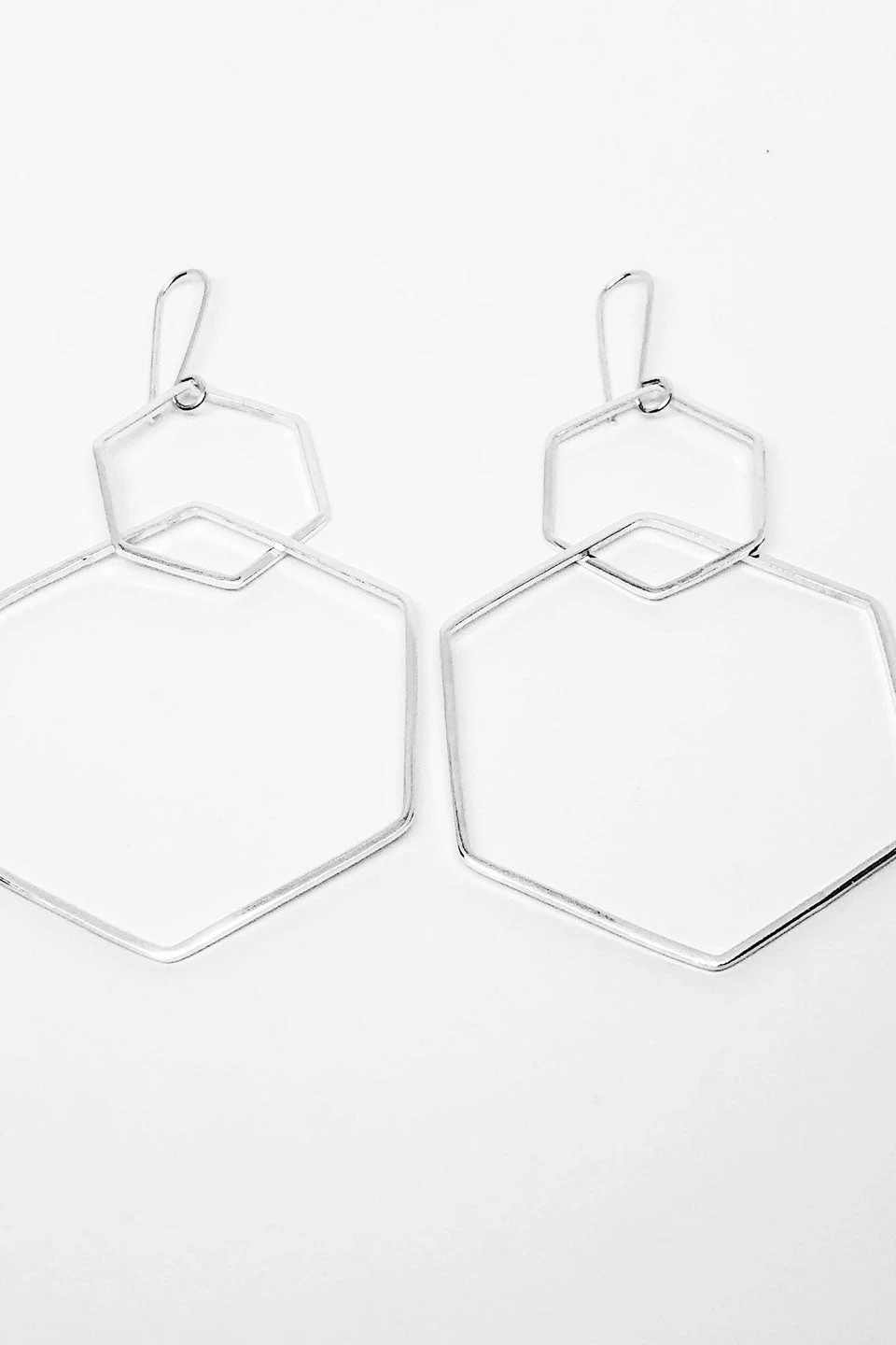 Hexagon 2 Piece Earring 3 Hexagon 2 Piece Earring