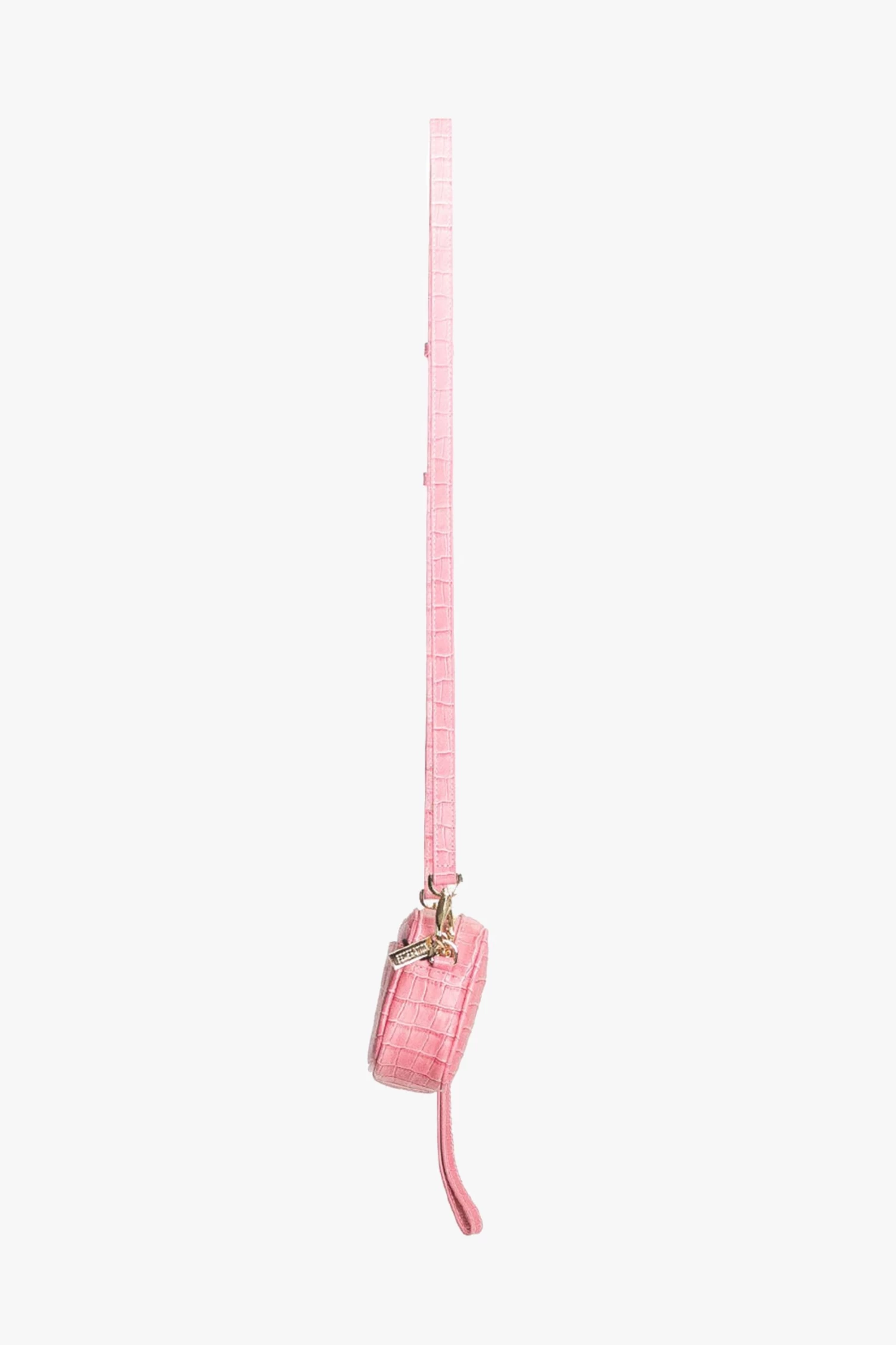 Small Times Hot Pink Croc Gold Hardware Leather Bag 4 Small Times Hot Pink Croc Gold Hardware Leather Bag - Image 2