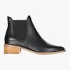Snappy Black Milled Leather Chelsea Boot With Natural Sole 2 Snappy Black Milled Leather Chelsea Boot With Natural Sole -Fashion Clothing Store snappyBlackMilledLeatherChelseaBootwithNaturalSole