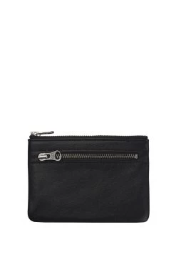 Anarchy Italian Leather Black Purse 6 Anarchy Italian Leather Black Purse -Fashion Clothing Store status anxiety wallet anarchy black front