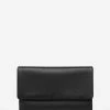 Audrey Foldover Black Pebble Leather Wallet 1 Audrey Foldover Black Pebble Leather Wallet -Fashion Clothing Store status anxiety wallet audrey black pebble front 1