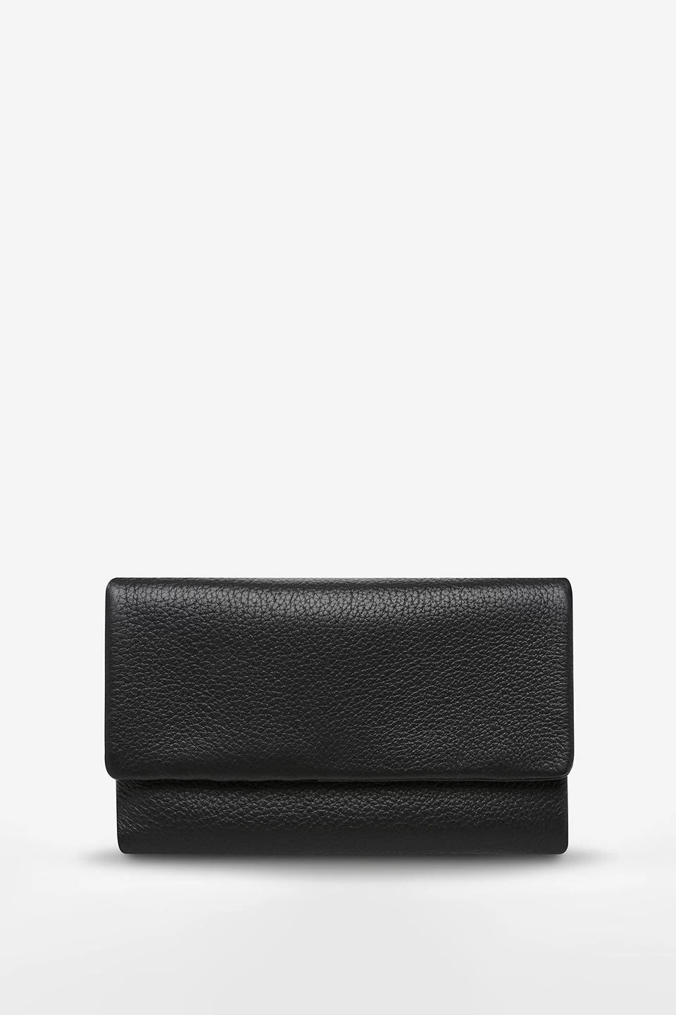 Audrey Foldover Black Pebble Leather Wallet 3 Audrey Foldover Black Pebble Leather Wallet