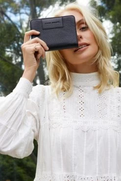 Popular Problems Black Wallet 7 Popular Problems Black Wallet -Fashion Clothing Store status anxiety wallet popular problems black 4 lifestyle img