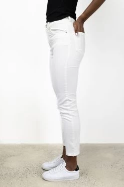 Stella Antique White Slim Leg Denim Jean -Fashion Clothing Store stellaslimlegjeanandCharmingBlackRibCutAwayTank 3