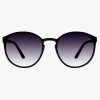 Le Specs Swizzle Thin Round Matte Black Smoke Gradient Lens Sunglasses 1 Le Specs Swizzle Thin Round Matte Black Smoke Gradient Lens Sunglasses -Fashion Clothing Store swizzleblacksunnies