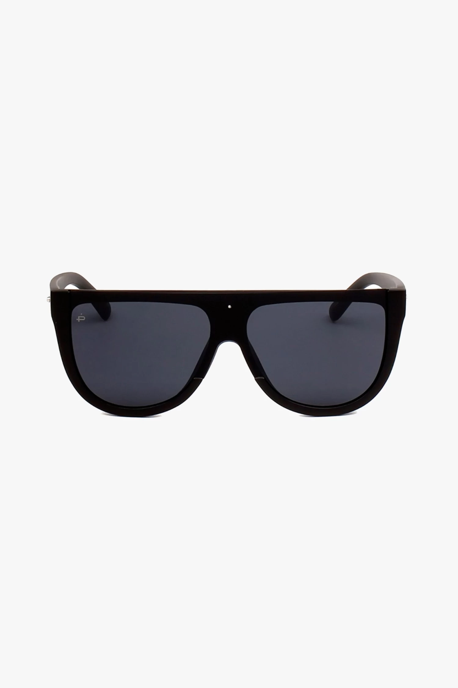 The Coco Flat Top Rounded Black With Black Lens Sunglasses 3 The Coco Flat Top Rounded Black With Black Lens Sunglasses