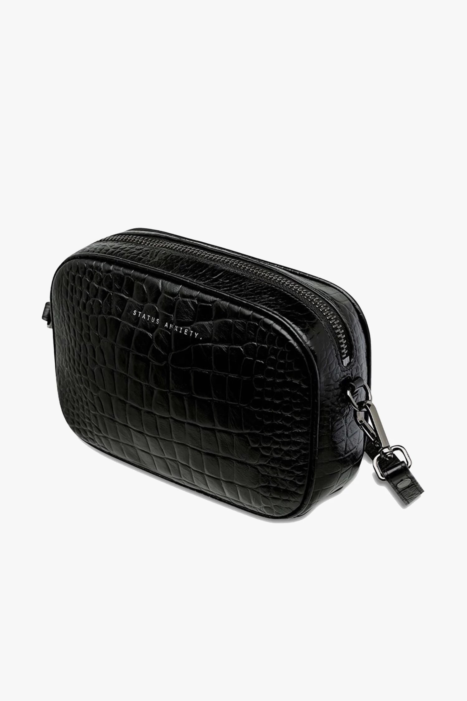 Plunder Black Croc Cross Body Bag 7 Plunder Black Croc Cross Body Bag - Image 5