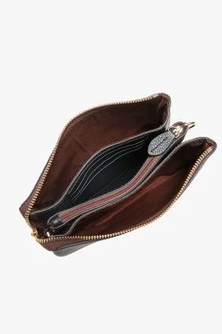 Tilly Multi Pocket Black Leather Crossbody Clutch 10 Tilly Multi Pocket Black Leather Crossbody Clutch -Fashion Clothing Store tillymultiblack2