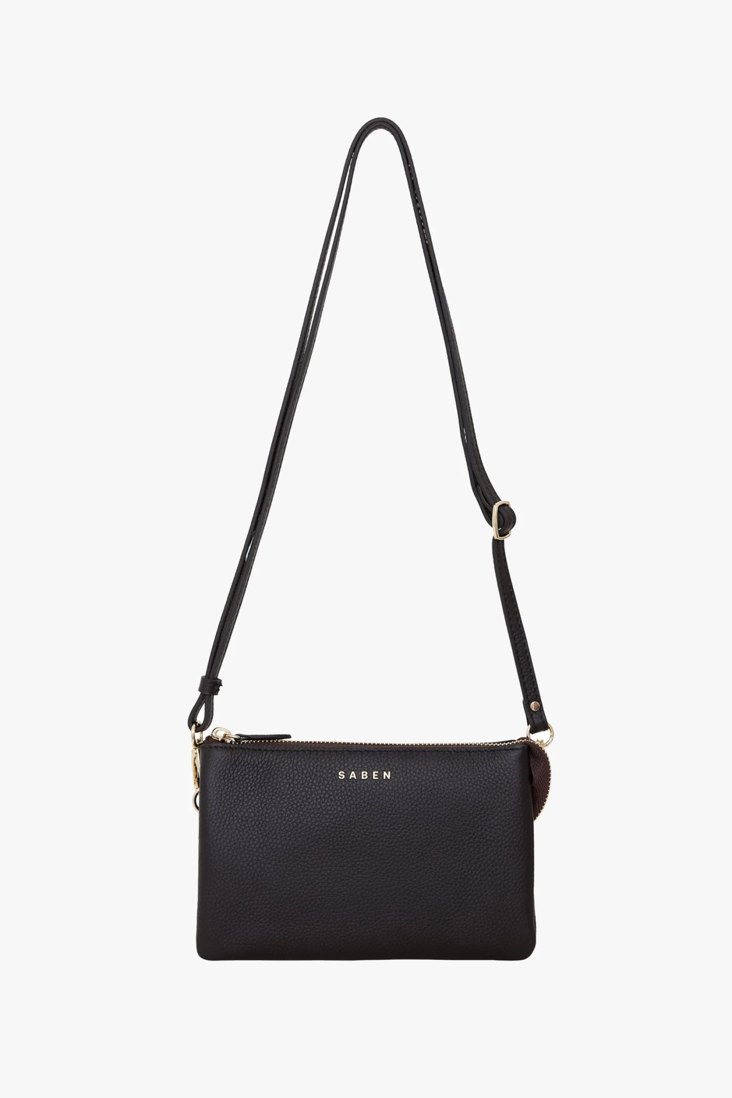 Tilly Multi Pocket Black Leather Crossbody Clutch 7 Tilly Multi Pocket Black Leather Crossbody Clutch - Image 5