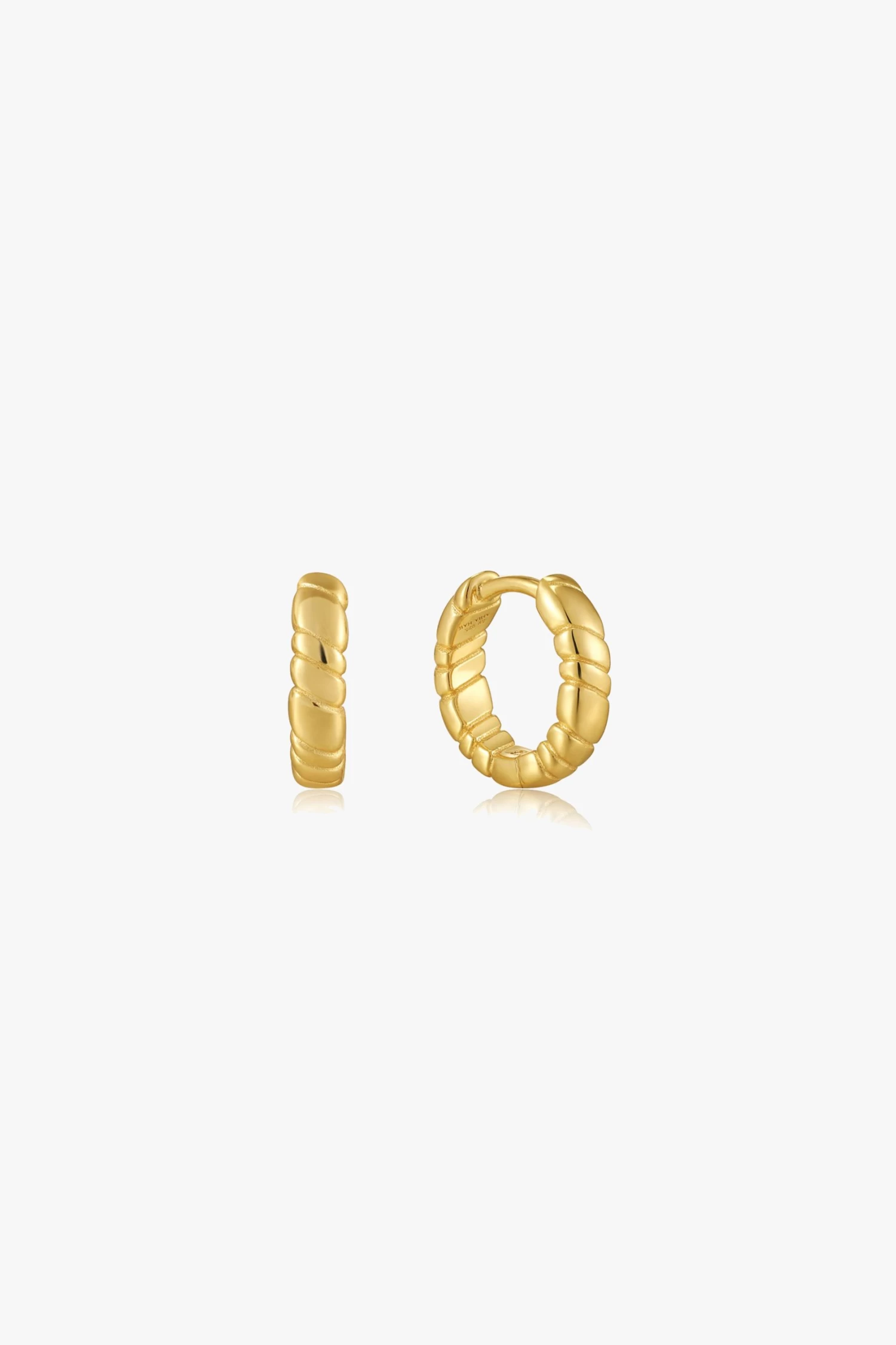 Ania Haie Smooth Operators Gold Twisted Huggie Earrings 3 Ania Haie Smooth Operators Gold Twisted Huggie Earrings