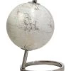White World Globe On Silver Stand 13cm 2 White World Globe On Silver Stand 13cm -Fashion Clothing Store whiteglobe 1