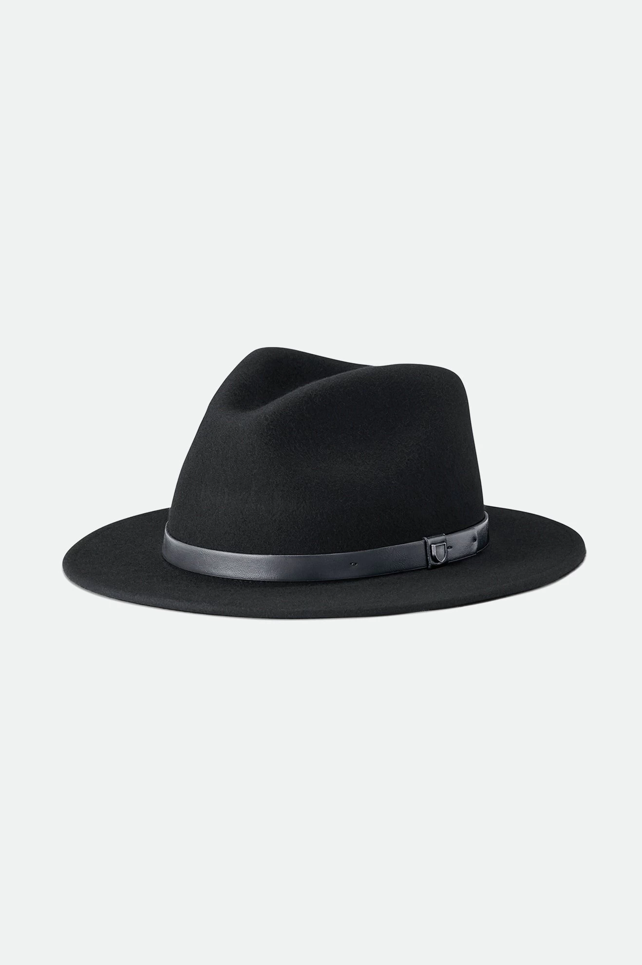 Brixton Messer Fedora Black Black Wool Felt Hat 3 Brixton Messer Fedora Black Black Wool Felt Hat