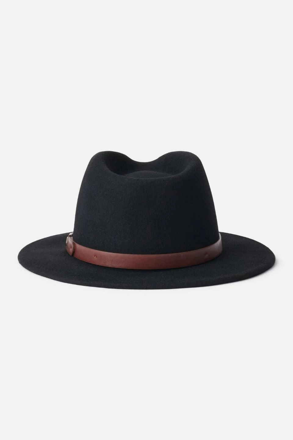 Brixton Messer Fedora Black Wool Felt Hat 7 Brixton Messer Fedora Black Wool Felt Hat - Image 5